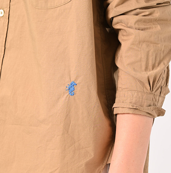 Batiste 908 Ocean Button Down Shirt Detail