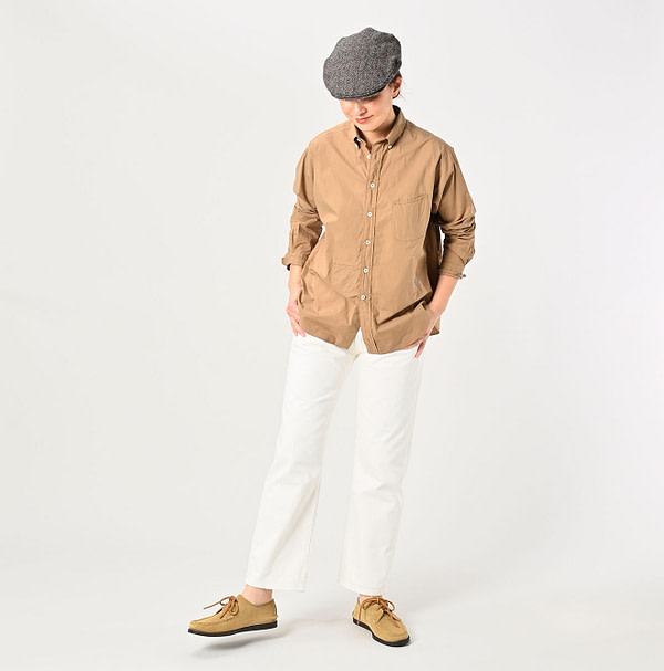 Batiste 908 Ocean Button Down Shirt Female Model