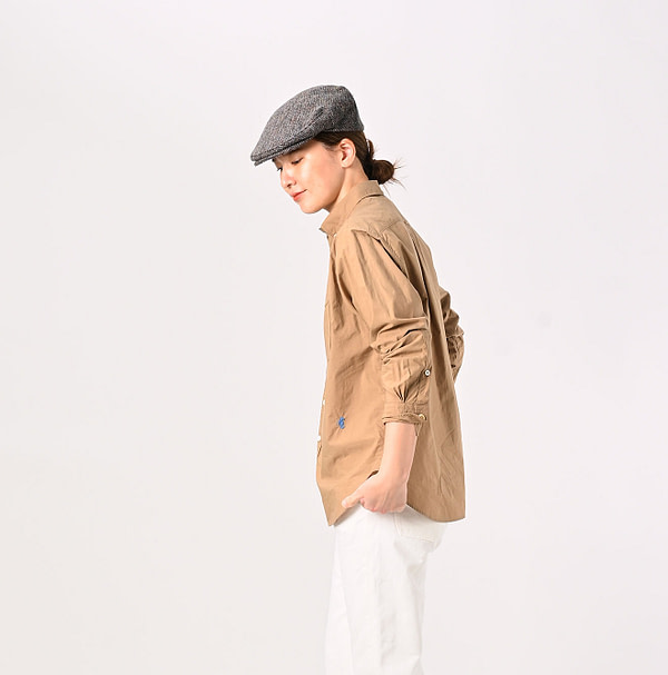 Batiste 908 Ocean Button Down Shirt Female Model