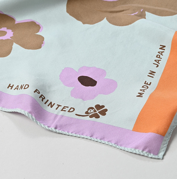 Silk Anemone Bird Furoshiki Detail