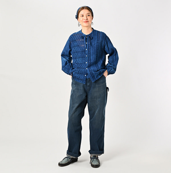 Ai Doama Hira Cutwork Blouse Female Model