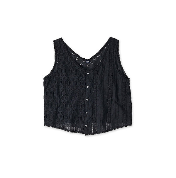 Doama Hira Cutwork Camisole Black