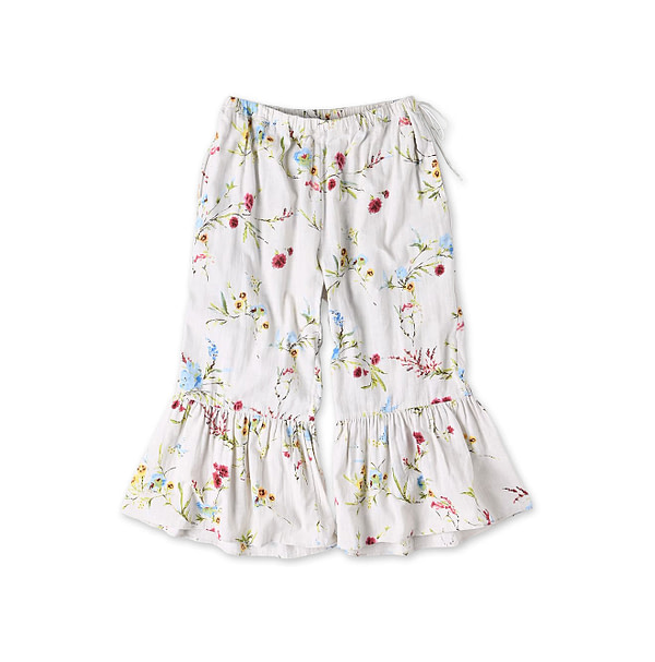 Indian Khadi Next to Spring Print Rapper Pants Kinari