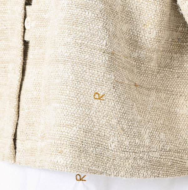 Indian Linen Silk Tweed Square Jacket Detail