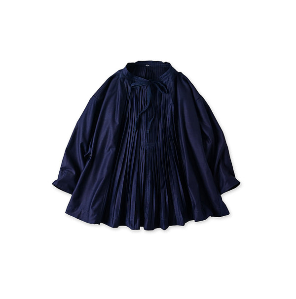 Indigo Chestnut Satin Smock Blouse