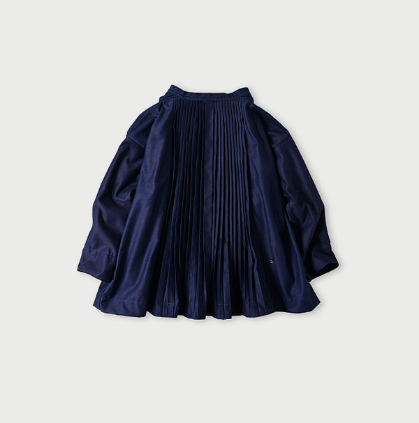 Indigo Chestnut Satin Smock Blouse Back