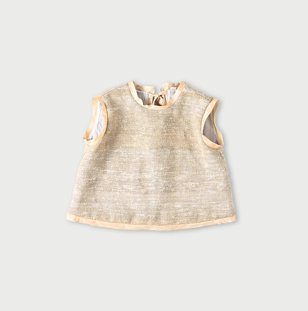 Indian Linen Silk Tweed Camisole Beige