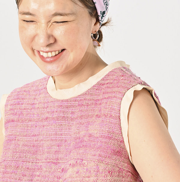 Indian Linen Silk Tweed Camisole Detail