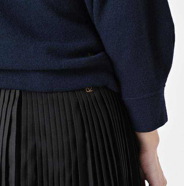 Chestnut Satin Pleats Skirt Detail