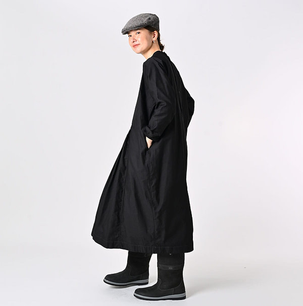 Chestnut Satin Pleats Dress Female Model