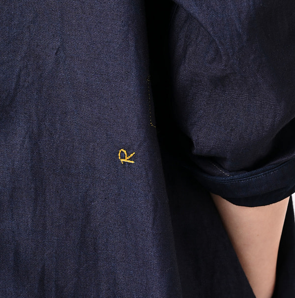 Indigo Chestnut Satin Tuck Dress Detail