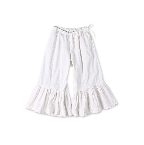 Dobby Stripe Rapper Pants White