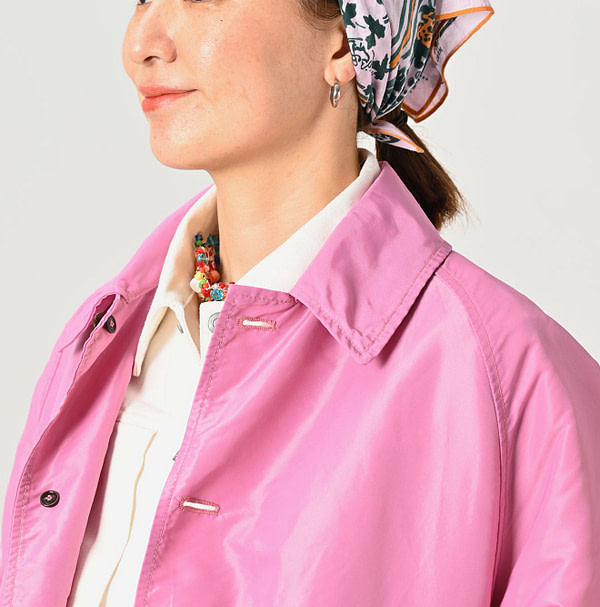 Nylon 908 Stain Collar Coat Detail