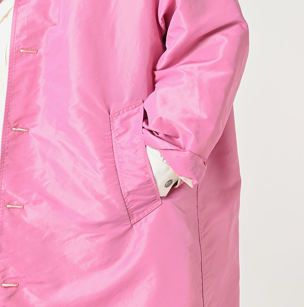 Nylon 908 Stain Collar Coat Detail