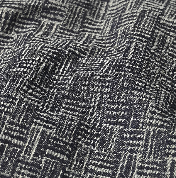 Basket Pattern Jacquard Denim 908 Peg Top Pants Detail