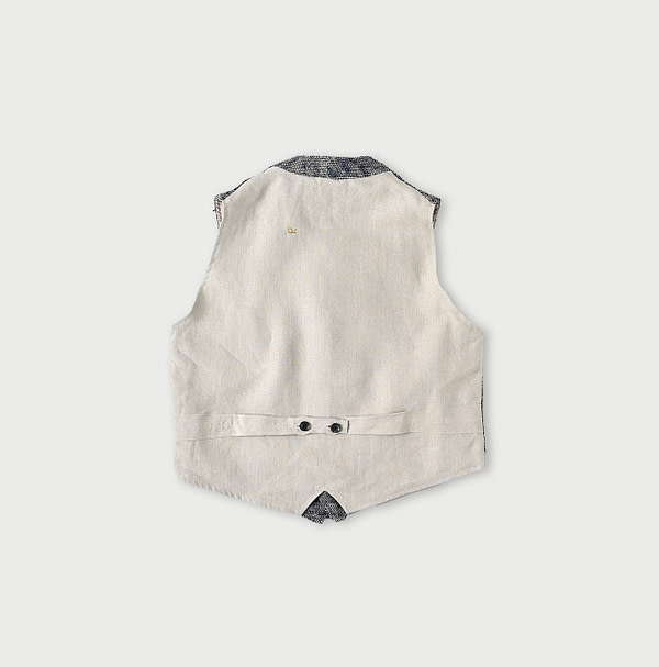 Ai Indian Linen Silk Tweed 908 Vest Back