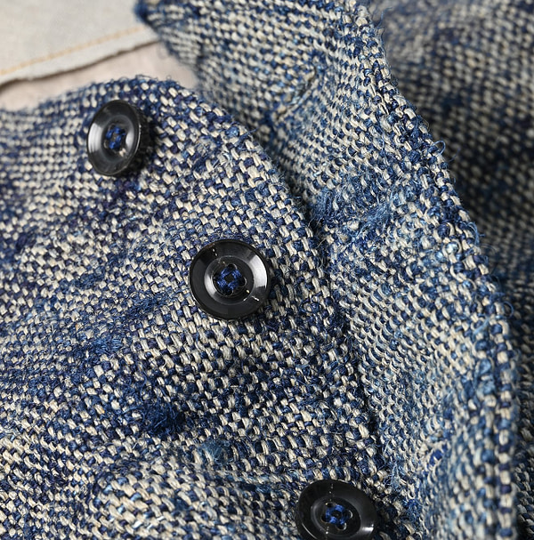 Ai Indian Linen Silk Tweed 908 Vest Detail