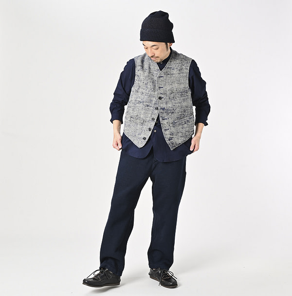 Ai Indian Linen Silk Tweed 908 Vest Male Model