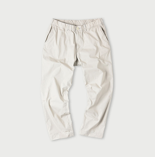 Thin Gabardine Easy Slacks MEN Antique White