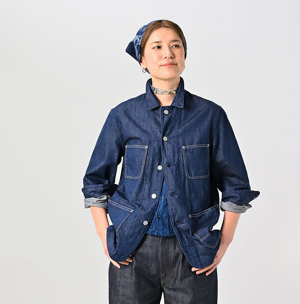 Mon-petit Denim 908 4-pocket Shirt Nou Female Model