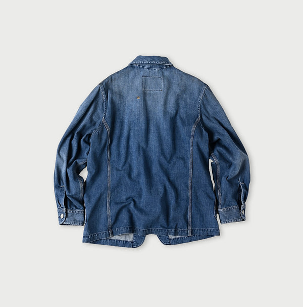 Mon-petit Denim 908 4-pocket Shirt Tan Back