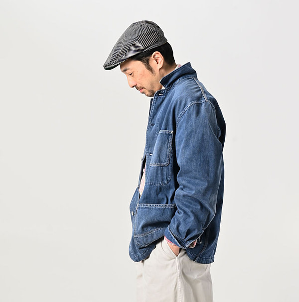 Mon-petit Denim 908 4-pocket Shirt Tan Male Model