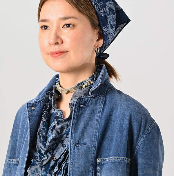 Mon-petit Denim 908 4-pocket Shirt Tan Detail