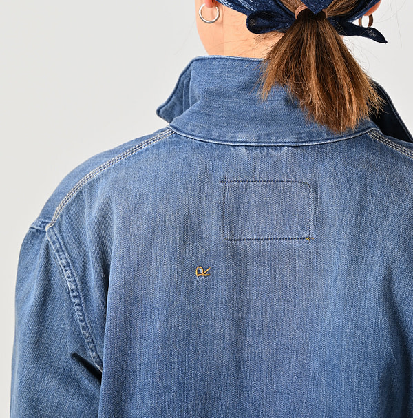 Mon-petit Denim 908 4-pocket Shirt Tan Detail