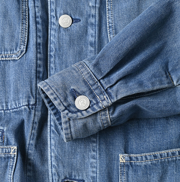 Mon-petit Denim 908 4-pocket Shirt Tan Detail