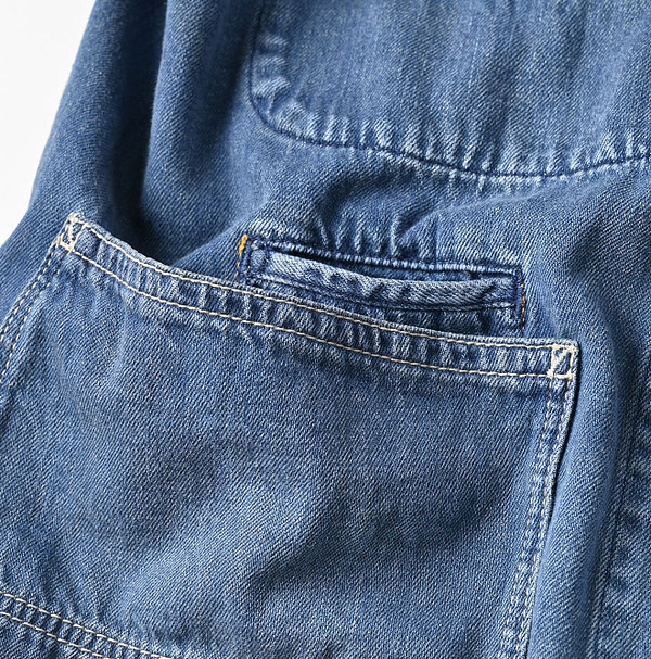 Mon-petit Denim 908 4-pocket Shirt Tan Detail