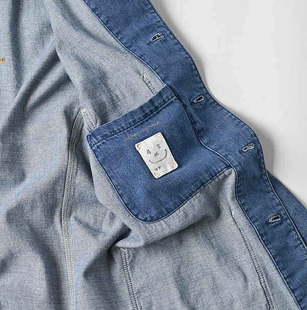 Mon-petit Denim 908 4-pocket Shirt Tan Detail