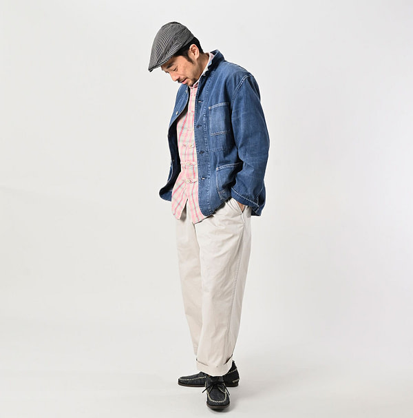 Mon-petit Denim 908 4-pocket Shirt Tan Male Model