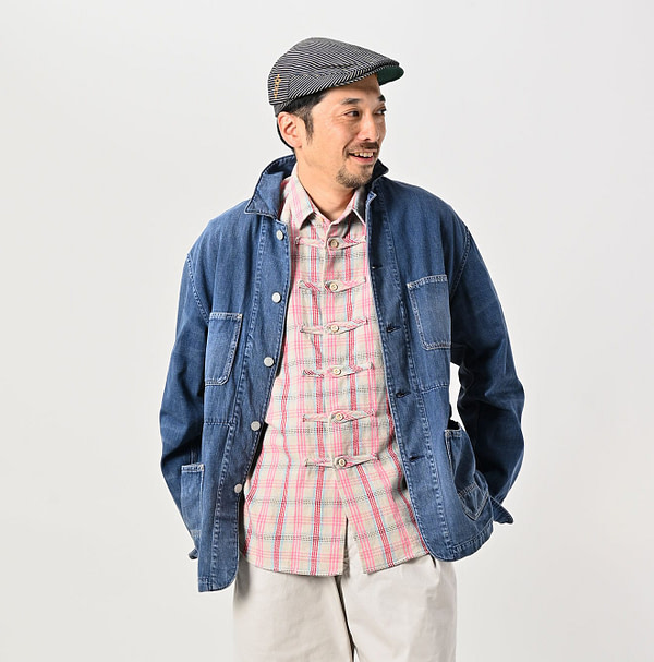 Mon-petit Denim 908 4-pocket Shirt Tan Male Model