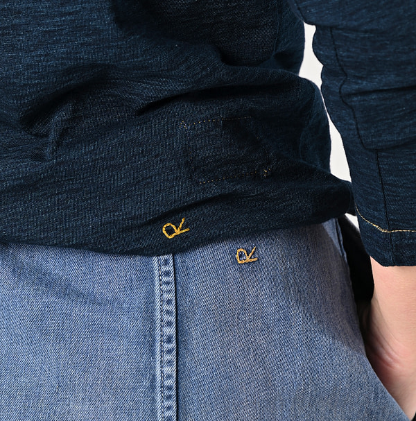 Indigo Long Sleeve 908 45 Star T-shirt Nou Detail
