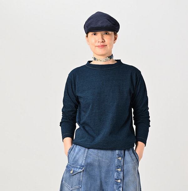 Indigo Long Sleeve 908 45 Star T-shirt Nou Female Model