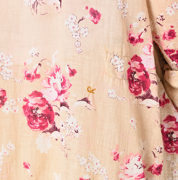 Gauze Rose Print Dress Detail
