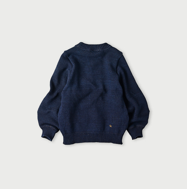Indigo Puff Sweater Back