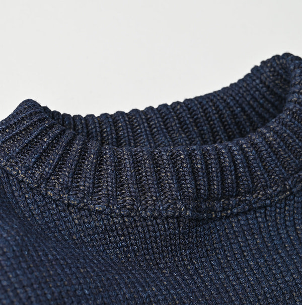 Indigo Puff Sweater Detail