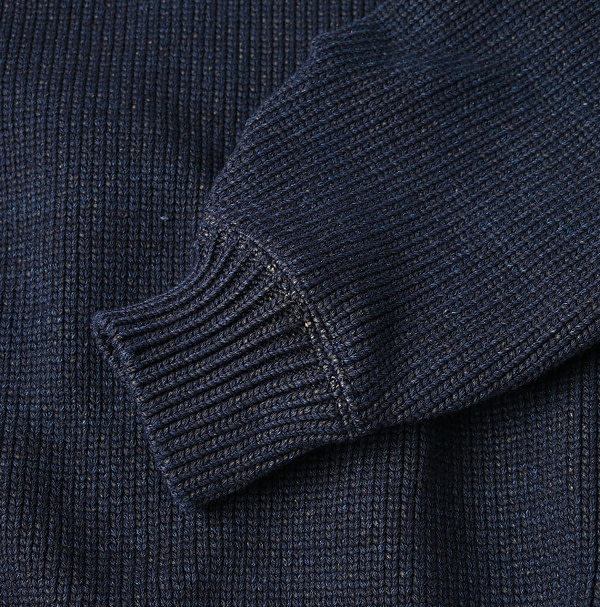 Indigo Puff Sweater Detail