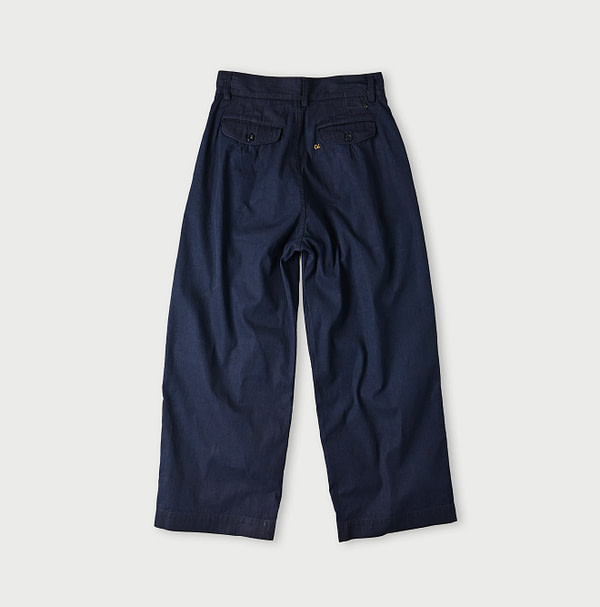 Indigo Thin Gabardine Charlotte Baggy Back