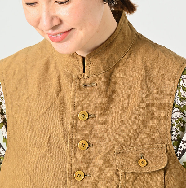 Linen Duck 908 Hunting Vest Detail