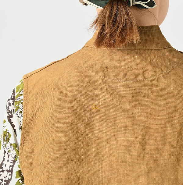 Linen Duck 908 Hunting Vest Detail