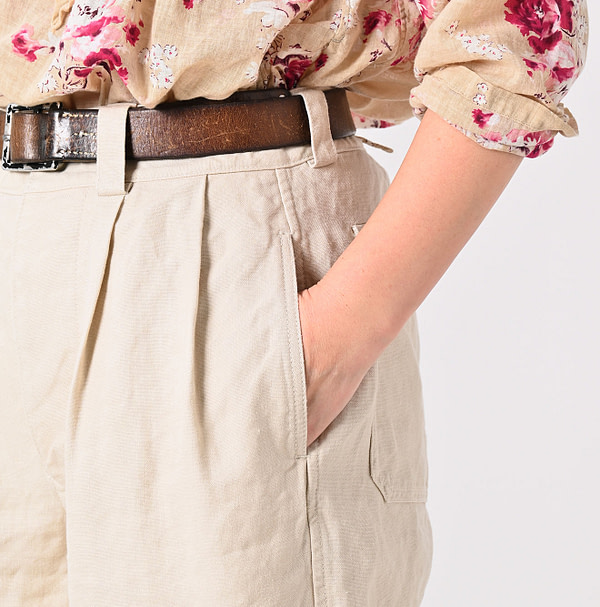 Linen Duck 908 Peg Top Pants Detail