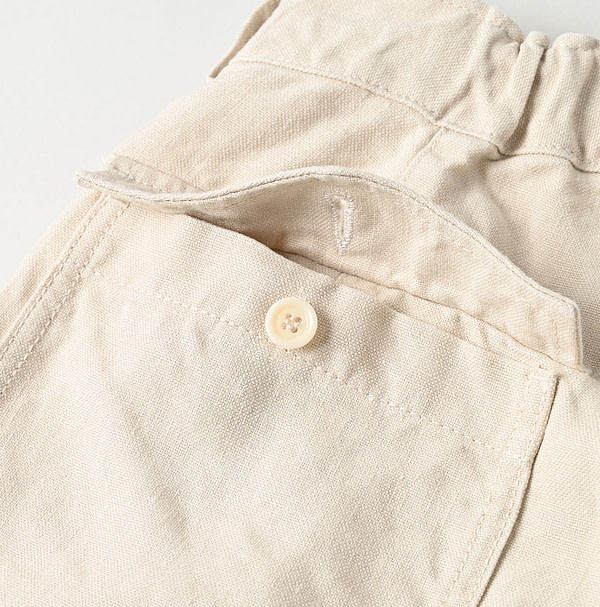 Linen Duck 908 Peg Top Pants Detail