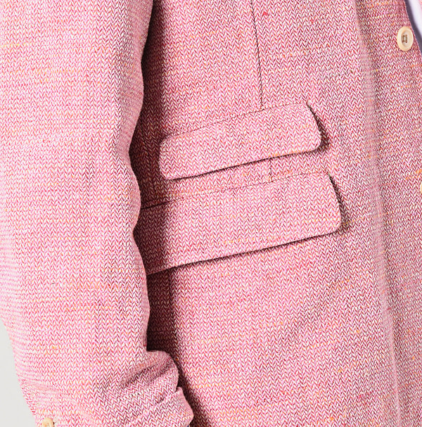 Cotton Linen Tweed Notting Hill Jacket Detail
