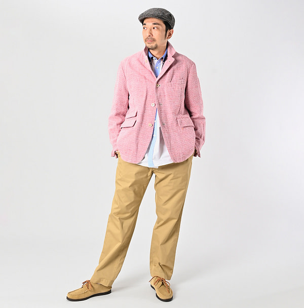 Cotton Linen Tweed Notting Hill Jacket Male Model