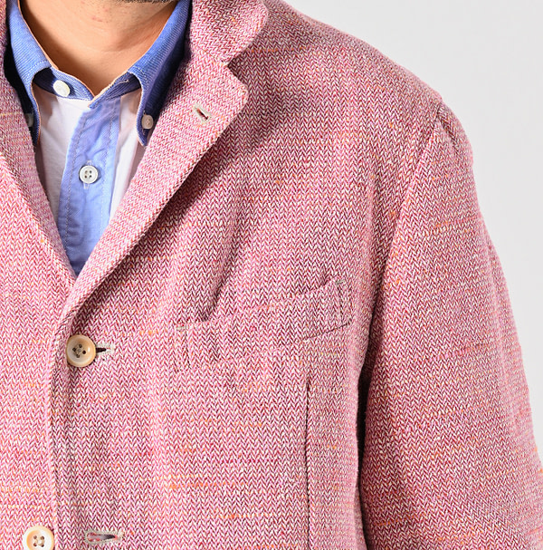 Cotton Linen Tweed Notting Hill Jacket Detail