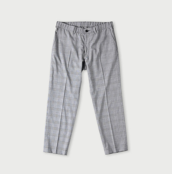 Summer Wool Easy Slacks MEN Glen Check