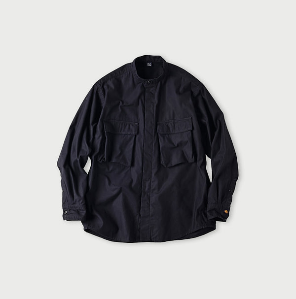Thin Back Satin 908 Neem Shirt Navy