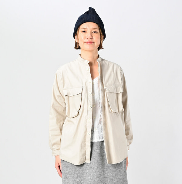 Thin Back Satin 908 Neem Shirt Female Model